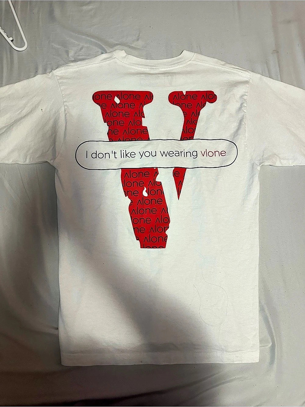 Vlone I Don't Like You Wearing Vlone Tee White & Red Medium